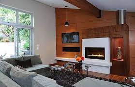 Thinking About A Tv Above The Fireplace Pro Tips To Consider Recessed Lighting Living Room Linear Fireplace Fireplace Design