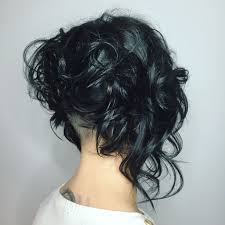 Curly Bob With Undercut Stacked Bob Hairstyles Bob Hairstyles Curly Bob Hairstyles