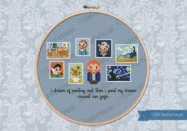 You don't have to worry about size with our patterns! Mini Artists Galleries Vincent Van Gogh Digital Cross Stitch Pattern