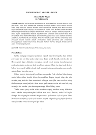 Pdf Historiografi Arab Pra Islam