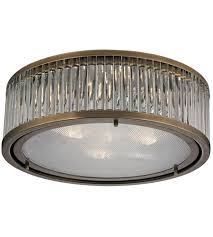 Elk 46123 3 Linden Manor 3 Light 16 Inch Aged Brass Flush Mount Ceiling Light