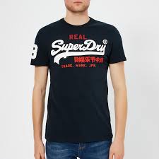 Superdry Mens Vintage Logo Tri T Shirt Eclipse Navy