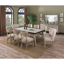 7 Piece Dining Set Synchrony Pearl Extenstion Table With Upholstered Dining Chairs Upholstered Dining Chairs Dining Room Design Dining Table