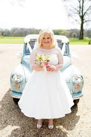 A Candy Anthony Polka Dot Dress For A Quintessentially English Afternoon Tea Wedding With A Bake Off 1950s Style Wedding Dresses Wedding Dresses Plus Size Wedding Dresses