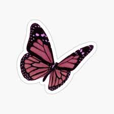 Pink Butterfly Aesthetic Stickers In 2020 Aesthetic Stickers Pink Butterfly Stickers