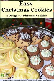 30 easy christmas cookie recipes that will make this season sweeter! Easy Christmas Cookies One Dough Three Different Cookies