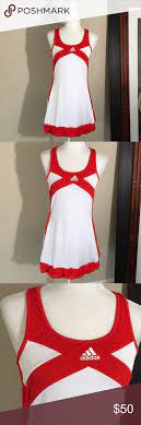Retro Adidas Adizero Red And White Tennis Dress White Tennis Dress Tennis Dress Golf Dresses