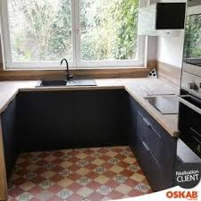 Cuisine Noire Mate Et Bois En U Avec Passe Plat Oskab Cuisine Noir Mat Cuisine Noire Oskab
