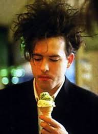 Friday I'm in love. With ice cream. Robert Smith enjoying life to its  fullest, mostly by eating ice cream. Because, y'know, I like ice cream. And  Robert Smith. See Anerican Pastoral for
