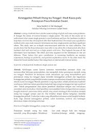 Tetapi walaupun perlunya bantuan sara hidup untuk golongan balu atau janda atau ibu tunggal untuk 1 malaysia diberikan perhatian yang sewajarnya daripada pihak kerajaan malaysia mahupun kerajaan negeri perlis, sabah. Pdf Ketangguhan Pribadi Orang Tua Tunggal Studi Kasus Pada Perempuan Pasca Kematian Suami