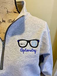 Gift For Optometrist Ophthalmologist Optometry Shirt Pullover Quarter Zip Jacket Or Tshirt Personalized Embroidered Optometry Student G Quarter Zip Jacket Optometry Optometry Students