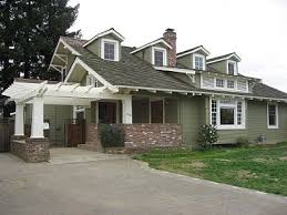 The Rich Poor House Before And After Photos Red Brick White Trim Dark Sage Paint Pergola Carport Carport Designs Pergola