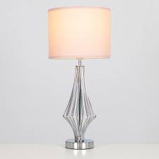 Jaspa 55cm Table Lamp Minisun Base Colour Chrome Bulb Included No Shade Colour White Table Lamp Lamp Tripod Table Lamp