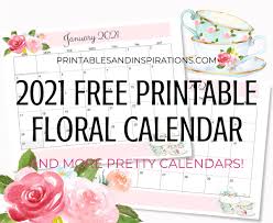 These word calendars are editable and downloadable in word or pdf format. 2020 2021 Free Printable Pretty Floral Calendar Printables And Inspirations