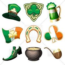 Saint patrick's day animated history. Saint Patrick S Day Symbols And Icons 98951 Download Royalty Free Vector Clipart Eps St Patricks Day Holiday Illustrations St Patrick