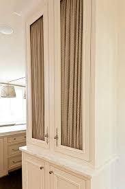 Outside covered with fabric or leather from the gf home collection. Kitchen Cabinets Lined With Fabric Transitional Kitchen Cantley And Company