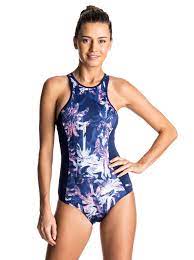 Roxy Keep It Roxy Back Zip One Piece Swimsuit Blue Depths Washed Palm Bta7 Fashion Roxy Women Swimsuits