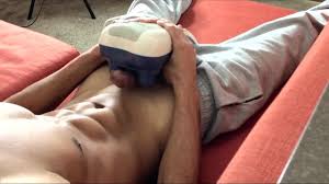 Hot Latino Male with six Pack Masturbating with Massage Machine