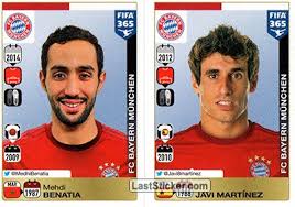 المهدي أمين بن عطية المتقي‎; Sticker 470 471 Medhi Benatia Javi Martinez Panini Fifa 365 2015 2016 Laststicker Com
