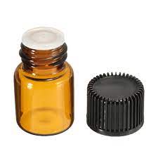 2 Ml Amber Shorty Glass Bottle W Lid