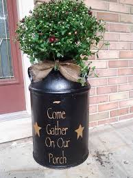Put This On Front Porch Painted Milk Cans Milk Can Decor Milk Cans