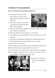 Casablanca is the largest and most populated city of morocco. Casablanca Detailed Viewing Questions With Answer Key By M Walsh