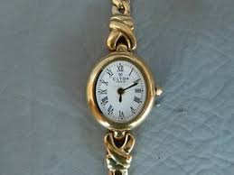 Vous souhaitez offrir une montre pour une femme ? Clyda Montre Ovale Bracelet Gourmette Anglaise Plaque Or Femme Woman Watch Ebay