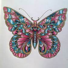 Las 50 Mandalas Coloreadas Mas Bonitas 2019 Butterfly Art Butterfly Drawing Butterfly