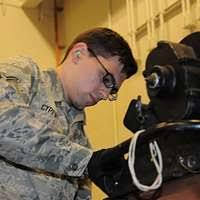 U.S. Air Force Senior Airman Christopher Peoples, an