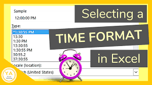 Selecting A Time Format In Excel Tutorial