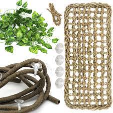 A great climber for your pet. Petuol Lizard Bearded Dragon Hammock Set Natural Grass Fibers Pet Recliner Flexible Bend A Branch Jungle Climbing Vines For Geckos Iguanas And Hermit Crabs Snakes And More Reptiles Perched