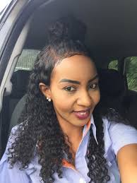 Half Up Half Down Curly Hairstyle Inspiration African American Girls Slayed This Little Bun Is Hair Styles Black Hairstyles For Teens Cute Short Hair Updos