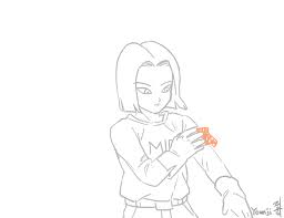 Selling this like new hoodie from the brand entreels for their dragon ball z capsule drop! Android 17 Gif By Papersmell On Deviantart