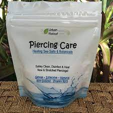Piercing Care 6 Oz Bag Healing Sea Salts Botanical Aftercare Safely Clean Disinfect Heal New Stretched Piercings Gentle Ef Aftercare Saline Spray Healing