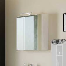 Www lux aqua de aluminium led beleuchtung badezimmer. Weisser Badezimmer Spiegelschrank Lavisma Mit Led Beleuchtung 60 Cm Breit