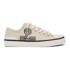 Signature arrow appliqué at sides. Isabel Marant Beige Binkoo Low Top Sneakers 202600f12813404