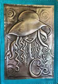 Pewter Journal For Clauds Metal Embossing Art Aluminum Foil Art Tin Foil Art