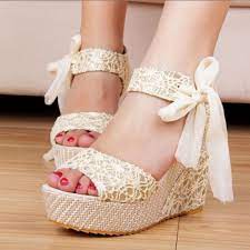 Rocket dog white spotlight margate floral cotton flip flops. Cute Lace Up Ribbon Ankle Strap Wedges Sandals Ankle Strap Wedges Platform Wedge Sandals Wedge Shoes