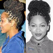 Meagan Good Rocks Faux Locs And Zendaya Coleman Shows Off Her Natural Curls Faux Locs Hairstyles Hair Inspiration Natural Hair Styles