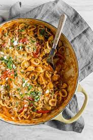 Looking for a recipe that freezes beautifully? One Pot Ground Chicken Fajita Pasta Easy To Make Flavor Packed Meal