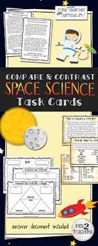 Compare Contrast Large Task Cards Space Science Is A New Addition To My Tying Together The Curric Creative Science Lessons Science Task Cards Space Science