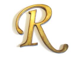 Decorative Wall Letter R Antique Gold Distressed Beveled Etsy Letter Wall Decor Letter Wall Wall Decor