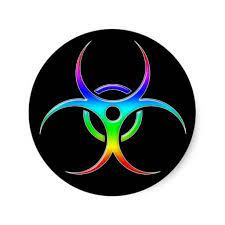 Rainbow Biohazard Symbol Sticker Zazzle Com Biohazard Symbol Radioactive Symbol Graffiti Lettering Fonts