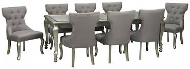 Put together a dining room set that expresses your style, or stop by a design center and let an ethan allen designer put one together for you. Coralayne Dining Table And 8 Chairs D650 03 8 35 Dining Room Groups Price Busters Furniture