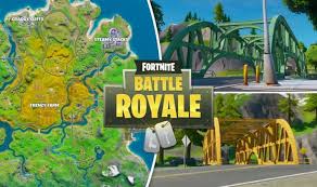 Out of three 10 xp coins on the map, four are green coins, three are blue, two are purple, and only one gold coin. Fortnite Dance At Yellow Green And Red Steel Bridges Challenge Map Locations Revealed Gaming Entertainment Express Co Uk