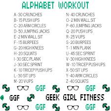 Spell out your first and last name. Alphabet Workout Alphabet Workout Workout Arm Circles