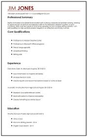 We have a downloadable college resume sample and expert tips for writing your own. Cv Sample For High School Students Myperfectcv Cv Template Student Student Resume Template Student Resume