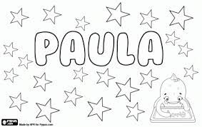 By doing this activity kids learn to select paints when it comes to girls, they should be very beautiful and girlish. Pin By Paula Dewit On Paula Name Coloring Pages Coloring Pages Free Coloring Pages
