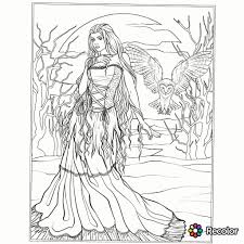 The kids will love these fun santa coloring pages. Coloring Pages For Adults Halloween Gothic Coloring Page Fantasy Coloring Pages Coloringpages Colo Fairy Coloring Pages Witch Coloring Pages Fairy Coloring