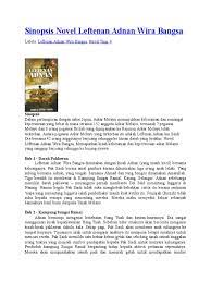Yang sulung bernama adnan, yang tengah bernama ahmad dan yang bongsu dinamakan amarullah. Sinopsis Novel Leftenan Adnan Wira Bangsa